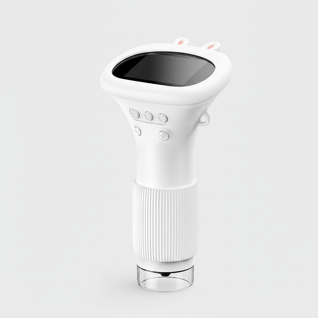 Handheld Digital Microscope with LCD Screen and Portable Wand Design