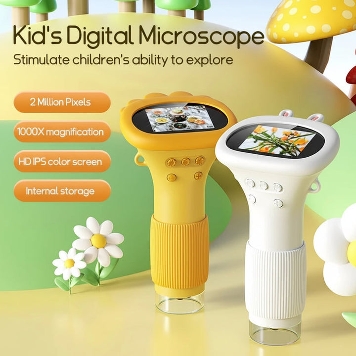 Handheld Digital Microscope with LCD Screen and Portable Wand Design