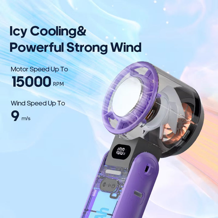 Handheld Turbo-Ventilator with Semiconductor Cooling for Instant Coolness