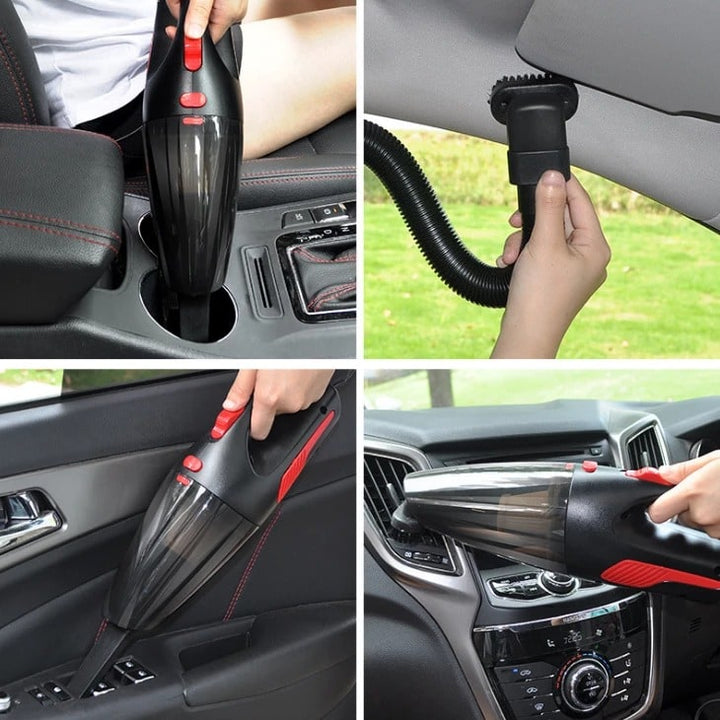 Handheld Wet and Dry Car Vacuum Cleaner with HEPA Filter, Attachments and Extension Hose