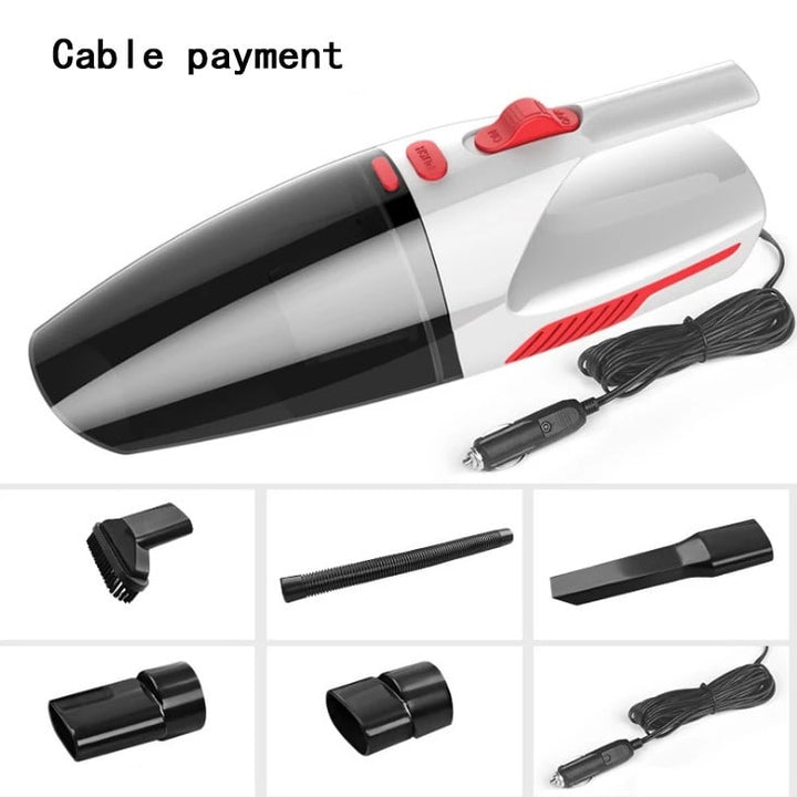 Handheld Wet and Dry Car Vacuum Cleaner with HEPA Filter, Attachments and Extension Hose
