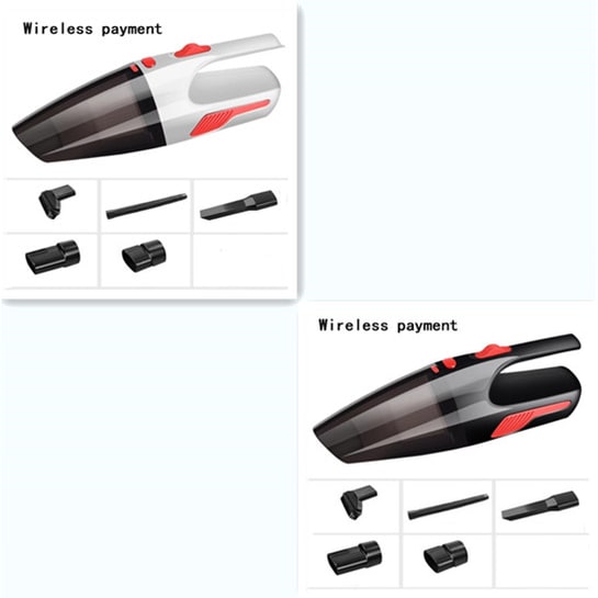 Handheld Wet and Dry Car Vacuum Cleaner with HEPA Filter, Attachments and Extension Hose