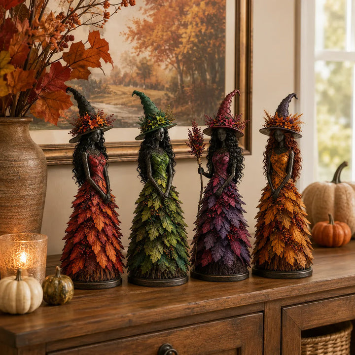 Handmade Autumn Witch Figurine