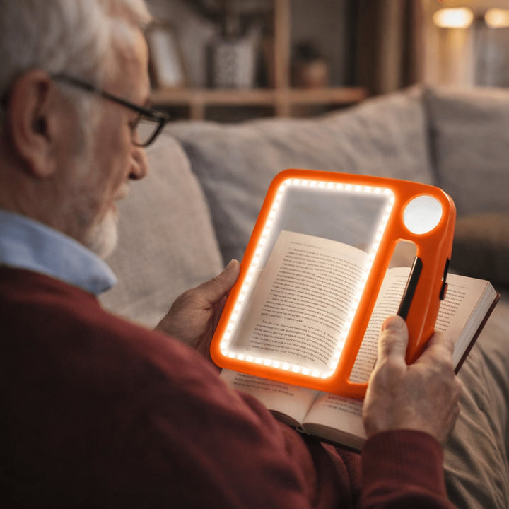 Hands-Free LED Magnifying Glass with 5x &amp; 10x Dual Lenses, 48 LEDs and USB