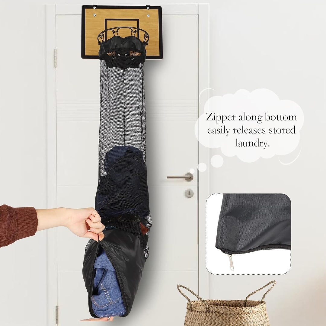 Hanging Storage Organizer | Basketball Hoop Design | For Laundry &amp; Toys
