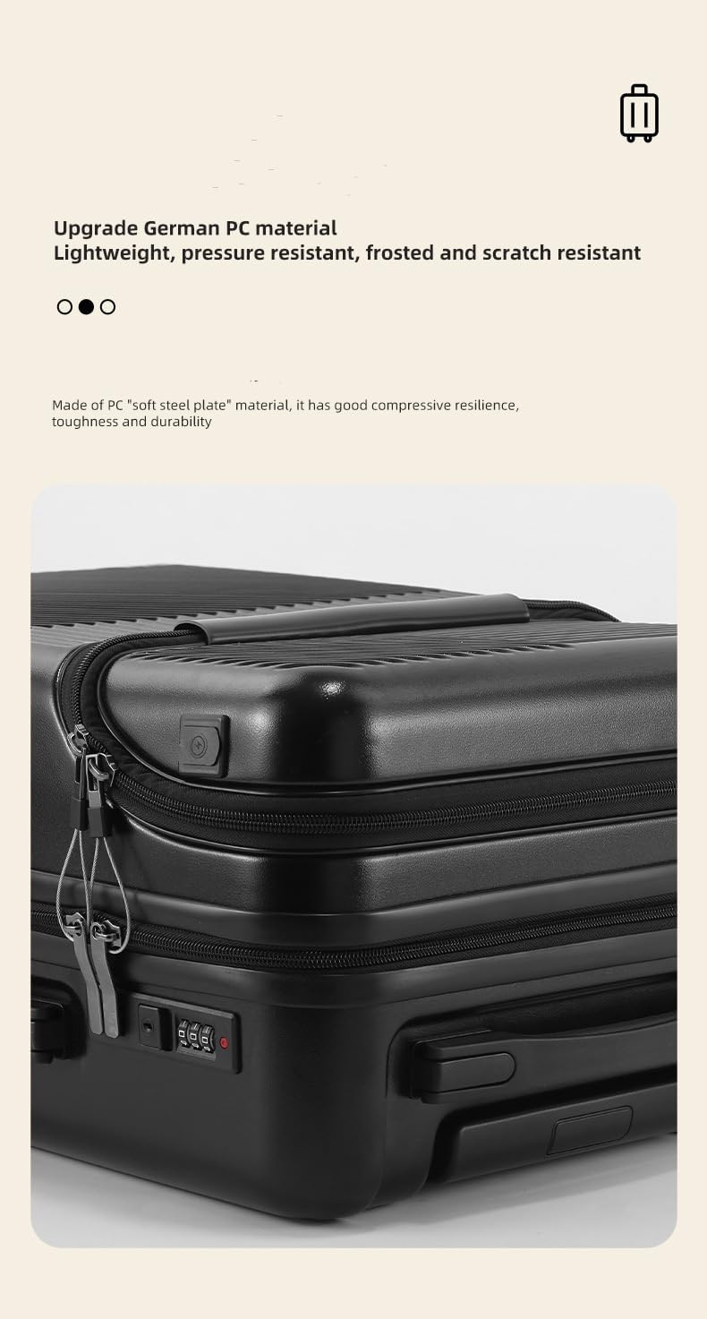 Hard Shell Carry-On with Cup Holder, USB Port &amp; TSA Lock