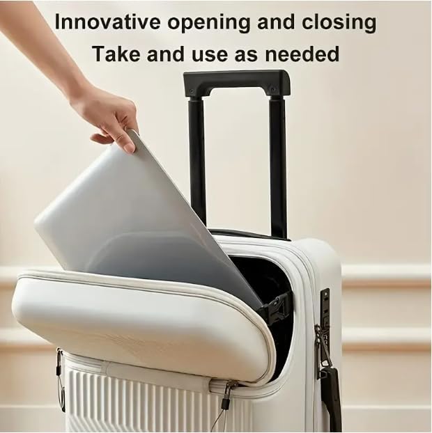 Hard Shell Carry-On with Cup Holder, USB Port &amp; TSA Lock
