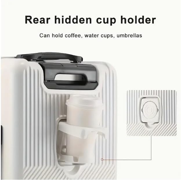 Hard Shell Carry-On with Cup Holder, USB Port &amp; TSA Lock