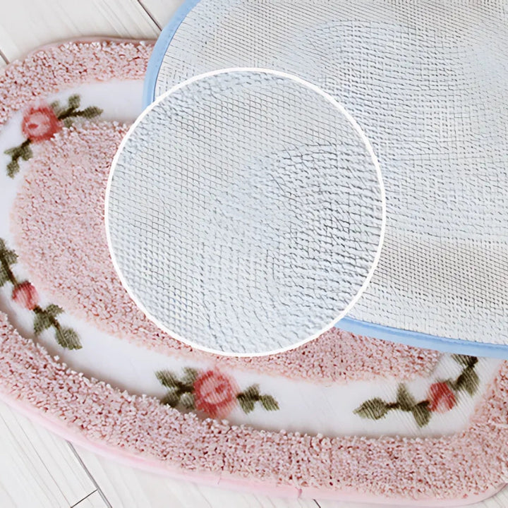 Heart Floral Tufted Bath Mat