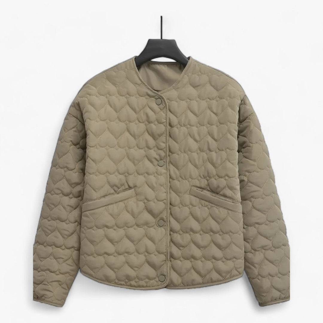 Heart-Quilted Autumn/Winter Jacket
