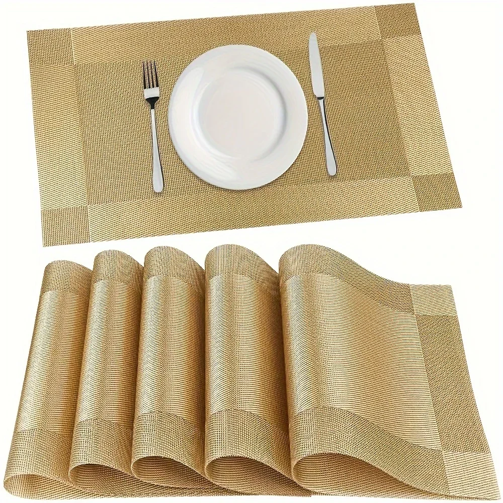 Heat-Resistant PVC Placemats - Washable &amp; Non-Slip Table Mats