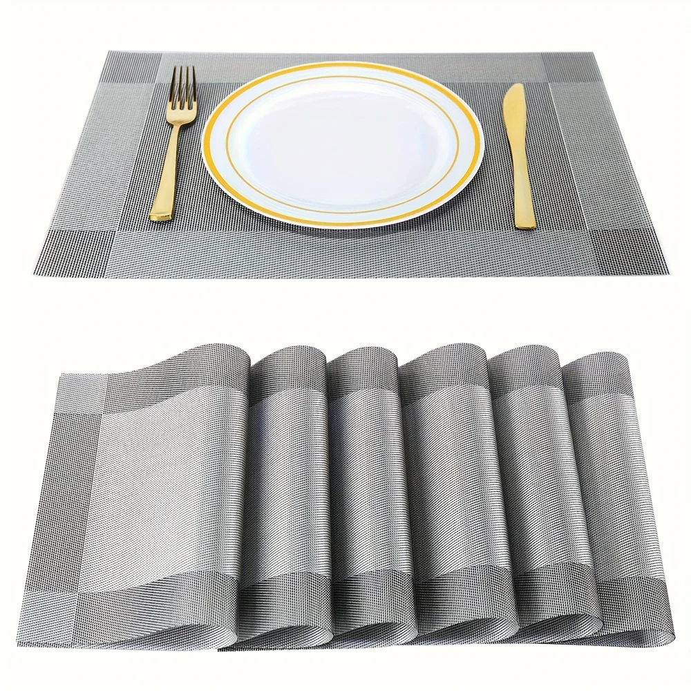Heat-Resistant PVC Placemats - Washable &amp; Non-Slip Table Mats