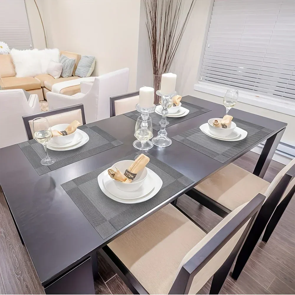 Heat-Resistant PVC Placemats - Washable &amp; Non-Slip Table Mats