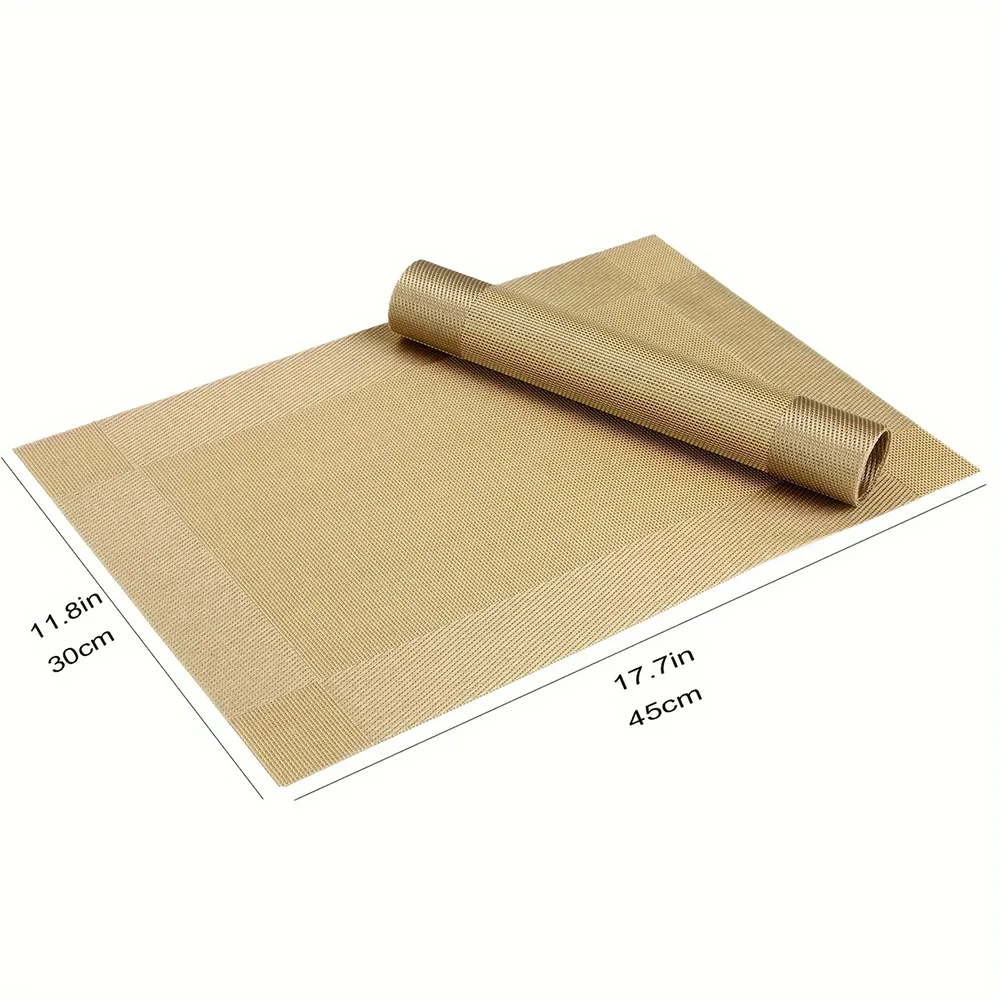Heat-Resistant PVC Placemats - Washable &amp; Non-Slip Table Mats
