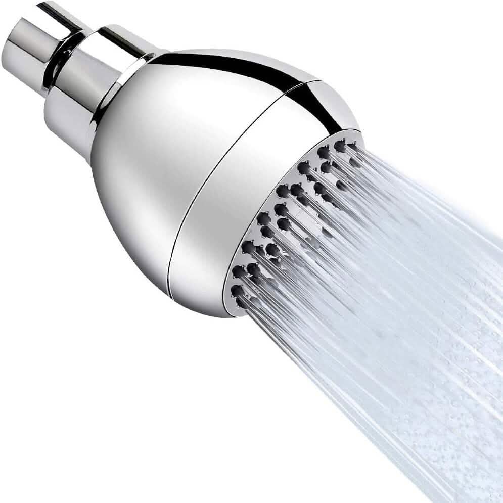 High-Pressure Fixed Showerhead with Brass Swivel Ball Joint - Anti-Clog &amp; Anti-Leak