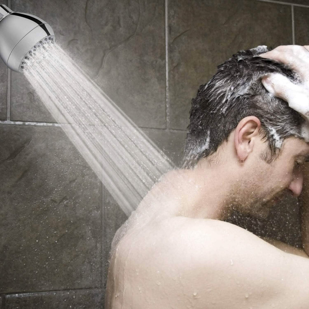 High-Pressure Fixed Showerhead with Brass Swivel Ball Joint - Anti-Clog &amp; Anti-Leak
