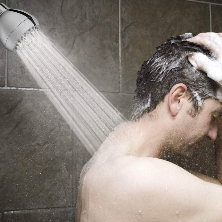 High-Pressure Fixed Showerhead with Brass Swivel Ball Joint - Anti-Clog &amp; Anti-Leak