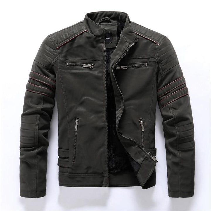 High Quality Stand-Up Collar Motorcycle Jacket