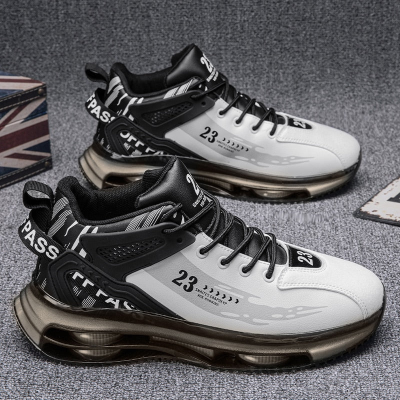 High-Top Lace-Up Sneakers