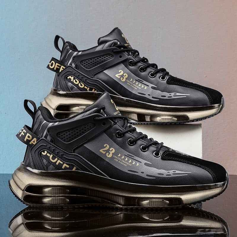 High-Top Lace-Up Sneakers