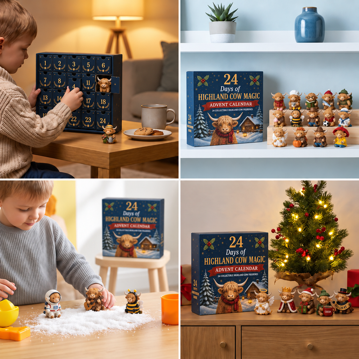 Highland Cow Advent Calendar 2026 – 24 Days Mini Figures
