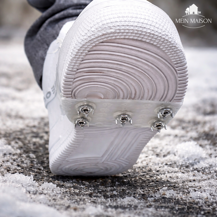 Ice Cleats with Metal Spikes and Silicone Straps for Winter Traction