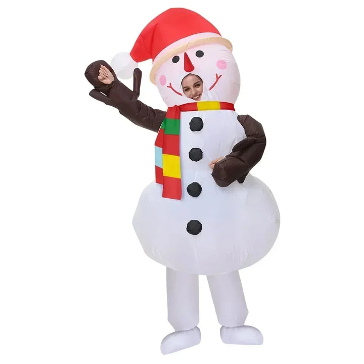 Inflatable Christmas Character Costume - Lightweight Polyester Air Suit for Holiday Events