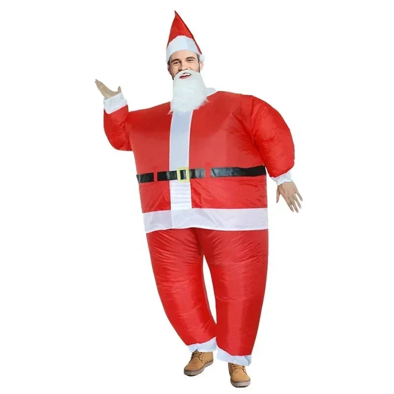 Inflatable Christmas Character Costume - Lightweight Polyester Air Suit for Holiday Events