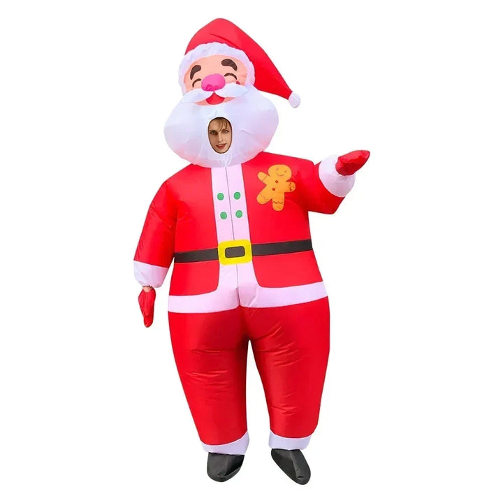 Inflatable Christmas Character Costume - Lightweight Polyester Air Suit for Holiday Events