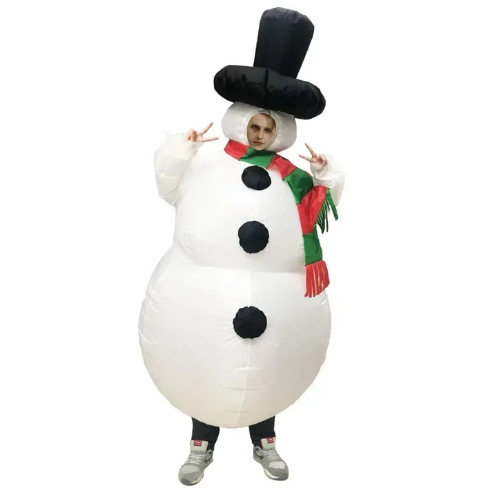 Inflatable Christmas Character Costume - Lightweight Polyester Air Suit for Holiday Events