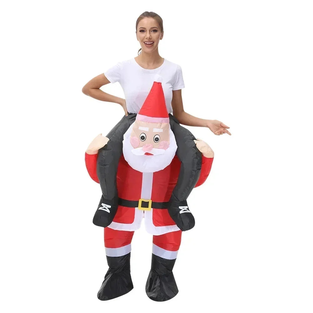 Inflatable Christmas Character Costume - Lightweight Polyester Air Suit for Holiday Events