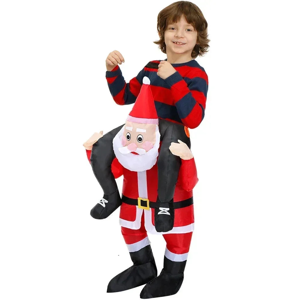 Inflatable Christmas Character Costume - Lightweight Polyester Air Suit for Holiday Events