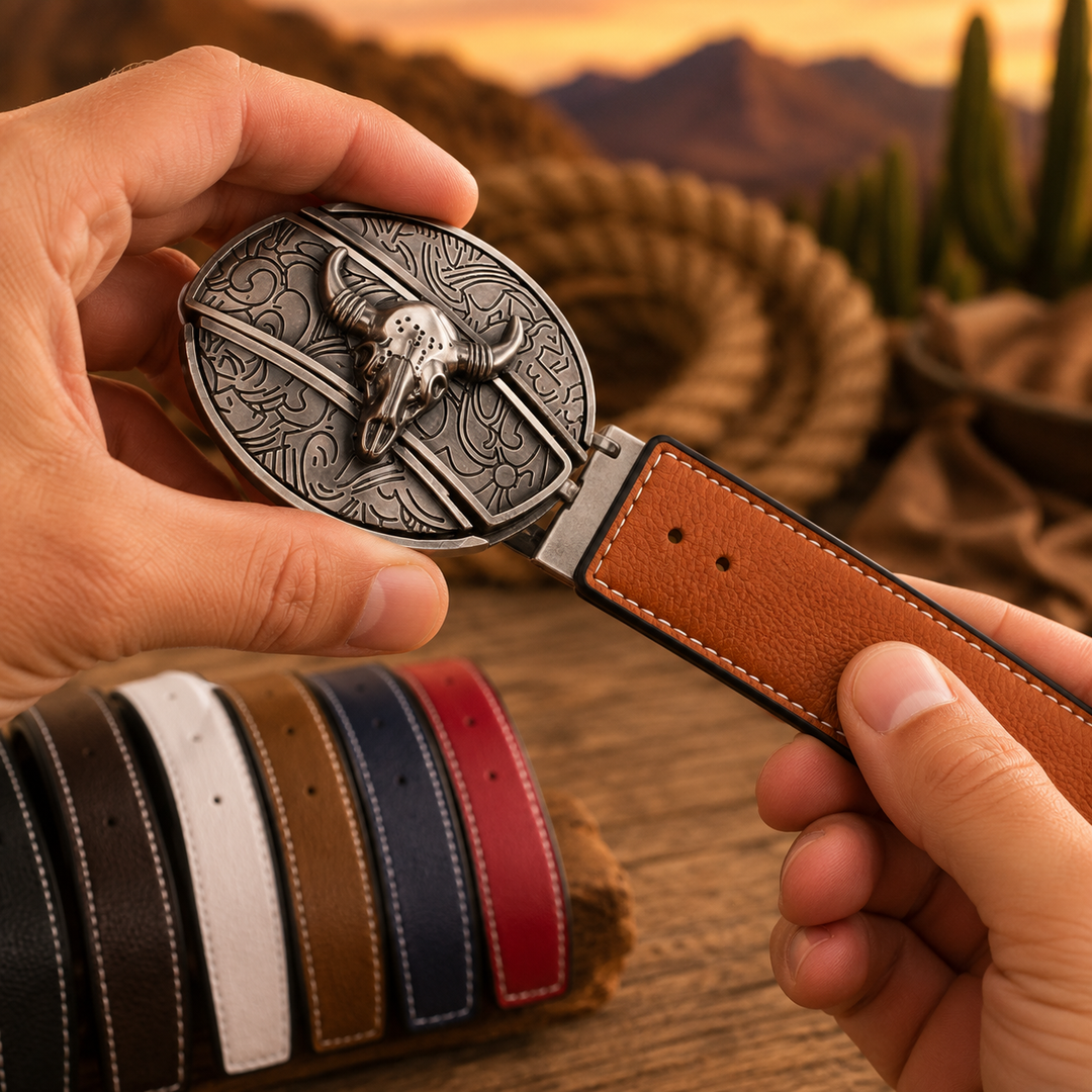 Interchangeable Leather Belt Strap