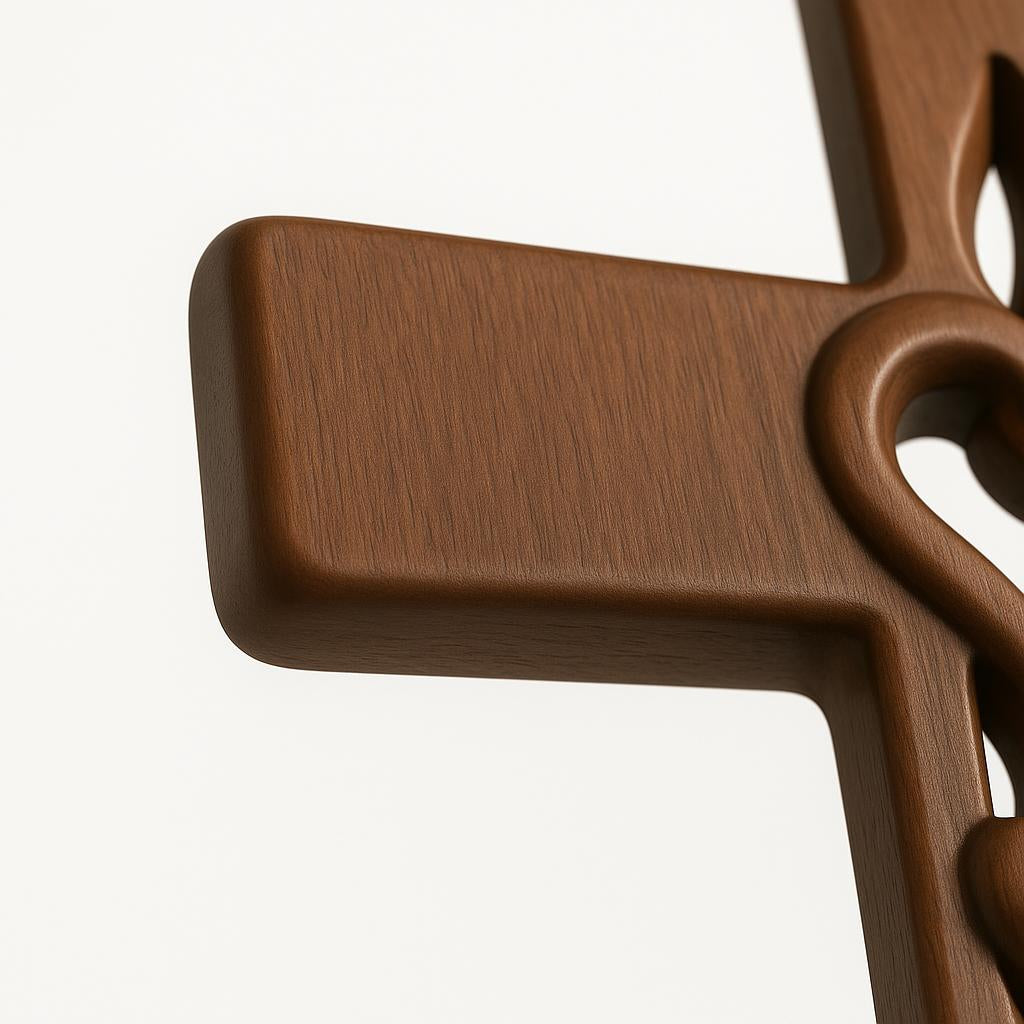 Intertwined Heart Cross Wall Decor