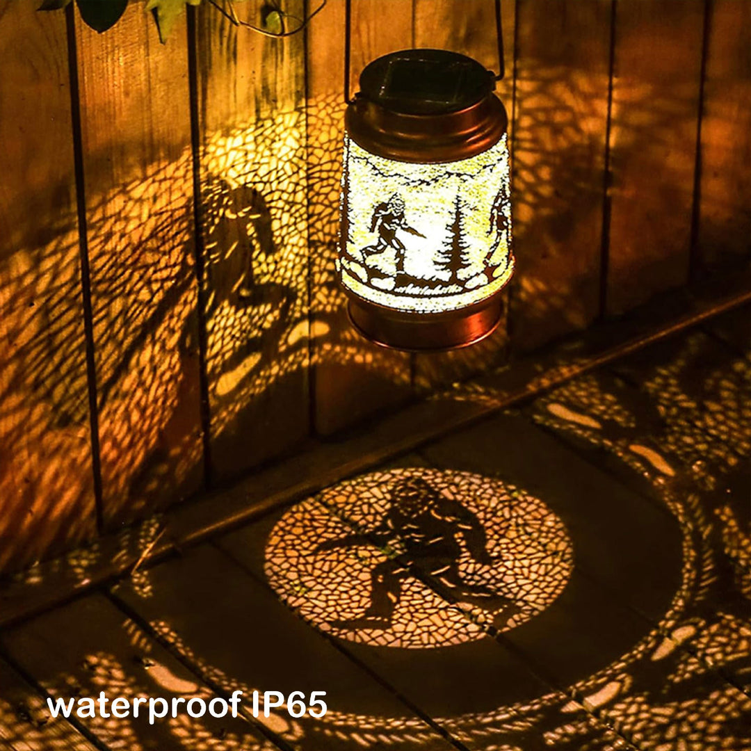 Intricate Metal Shadow Projection Table Lamp with Rechargeable LED