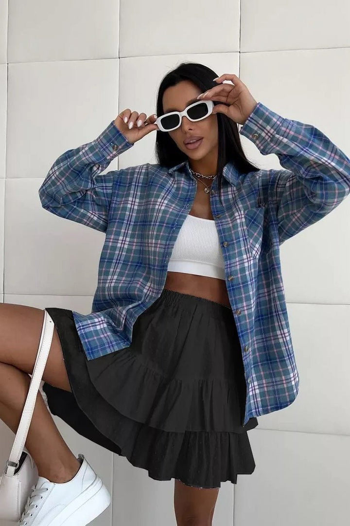 Jacquard Lace Tiered Mini Skort