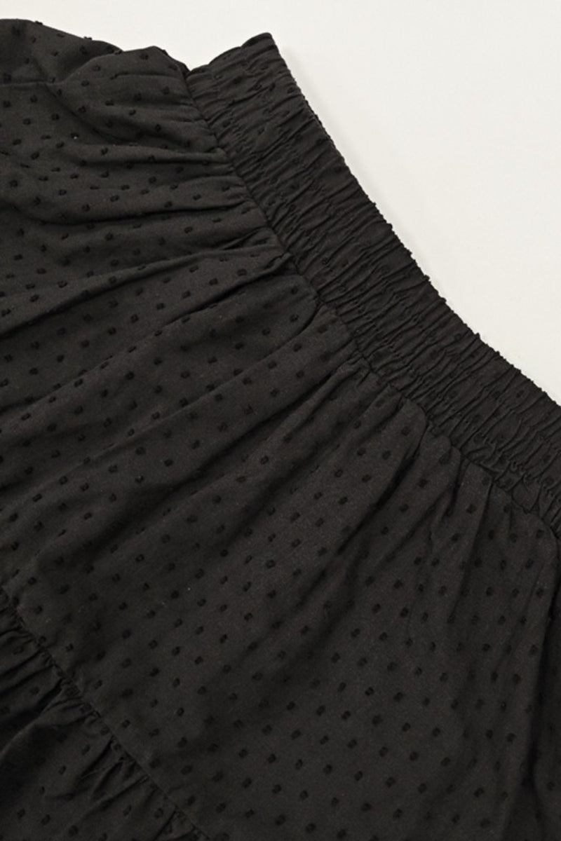 Jacquard Lace Tiered Mini Skort