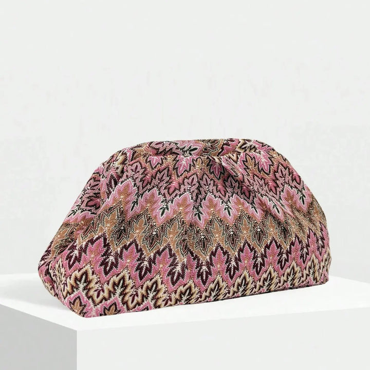 Jacquard Pleated Clutch