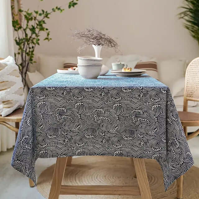 Japanese-Style Linen Tablecloth