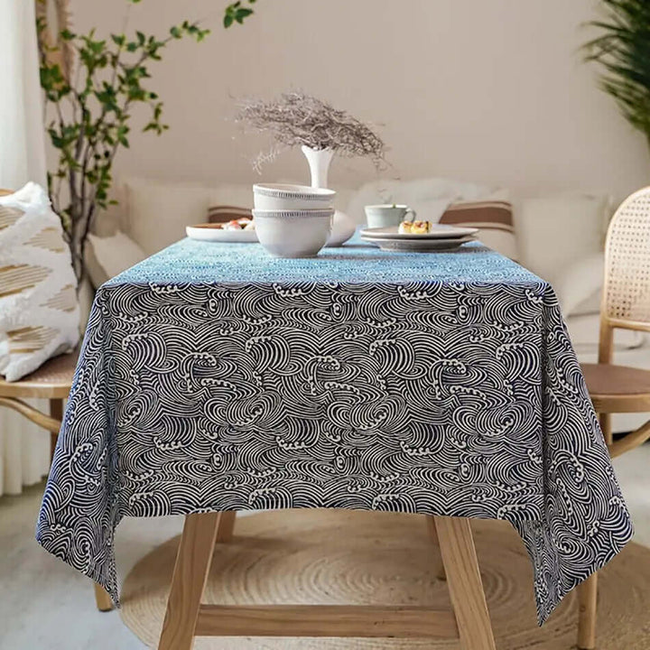 Japanese-Style Linen Tablecloth