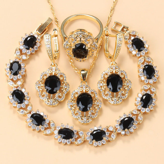 Jewellery Set With Cubic Zirconia - GlamourEssence