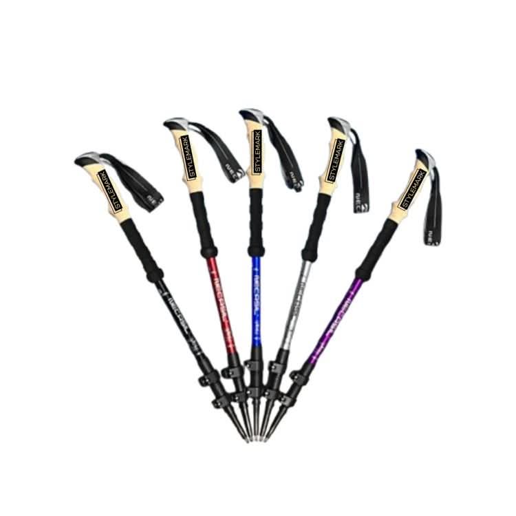 Joint-Friendly Carbon Trekking Poles with Anti-Shock System
