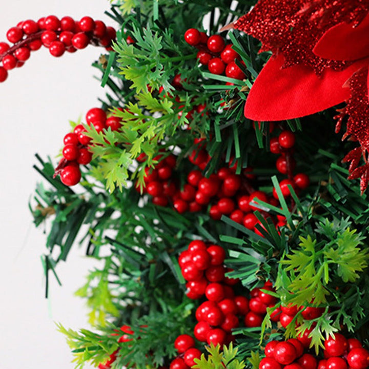 Lantern Wreath with Warm Glow Lantern and Sparkling Ornaments