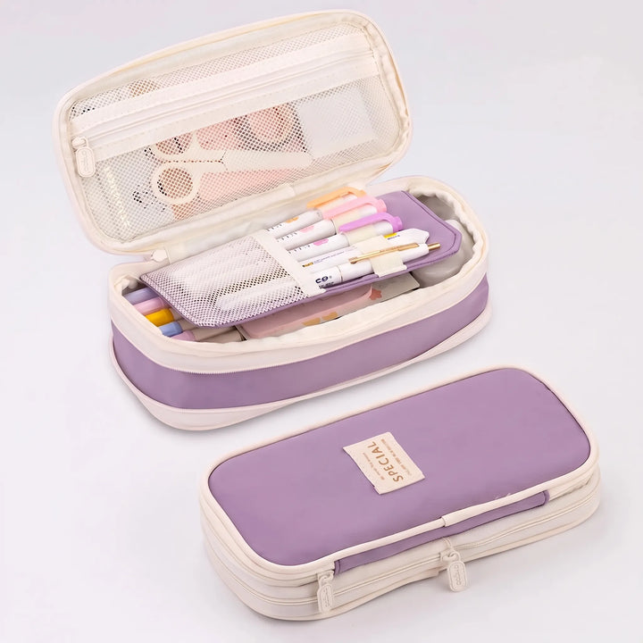 Large Capacity Double-Layer Stationery Pouch