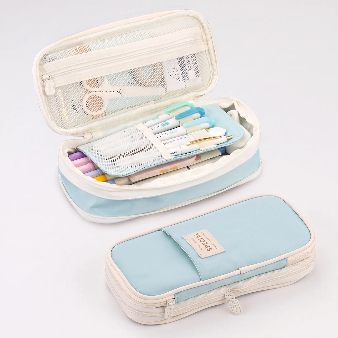 Large Capacity Double-Layer Stationery Pouch