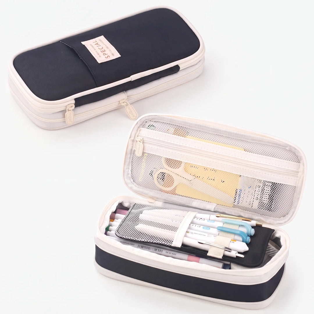 Large Capacity Double-Layer Stationery Pouch