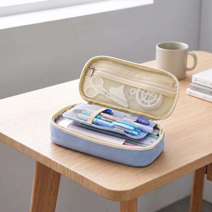 Large Capacity Double-Layer Stationery Pouch