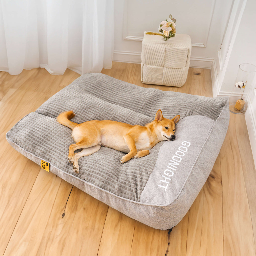 Large Dog Bed – Thick, Scratch-Resistant Cushion with Spine Support