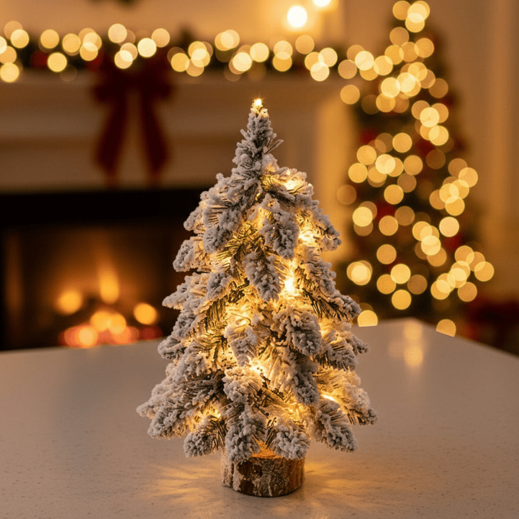 LED Christmas Tree with Frosty Snow Effect