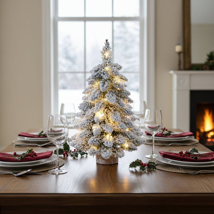 LED Christmas Tree with Frosty Snow Effect